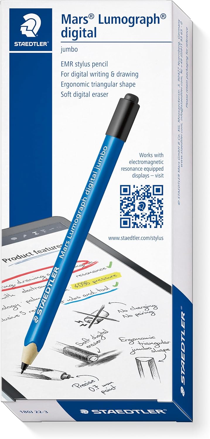 Staedtler Lumograph Mars Jumbo with eraser EMR and WACOM