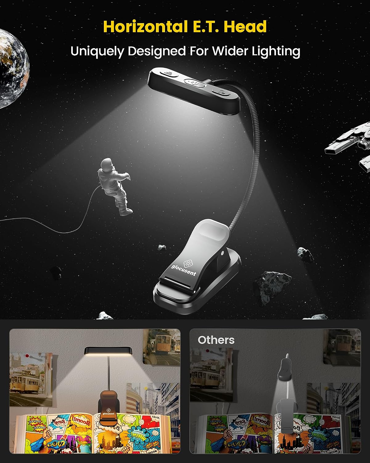 Reading Light for Supernote, Remarkable 2, Quaderno – Warm and Cool Lighting