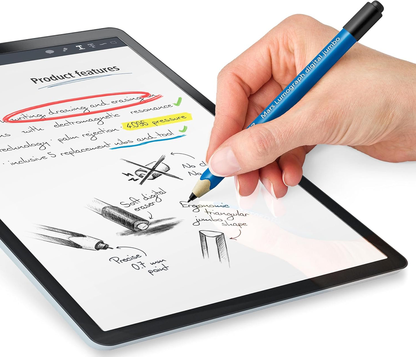 Staedtler Lumograph Mars Jumbo with eraser EMR and WACOM