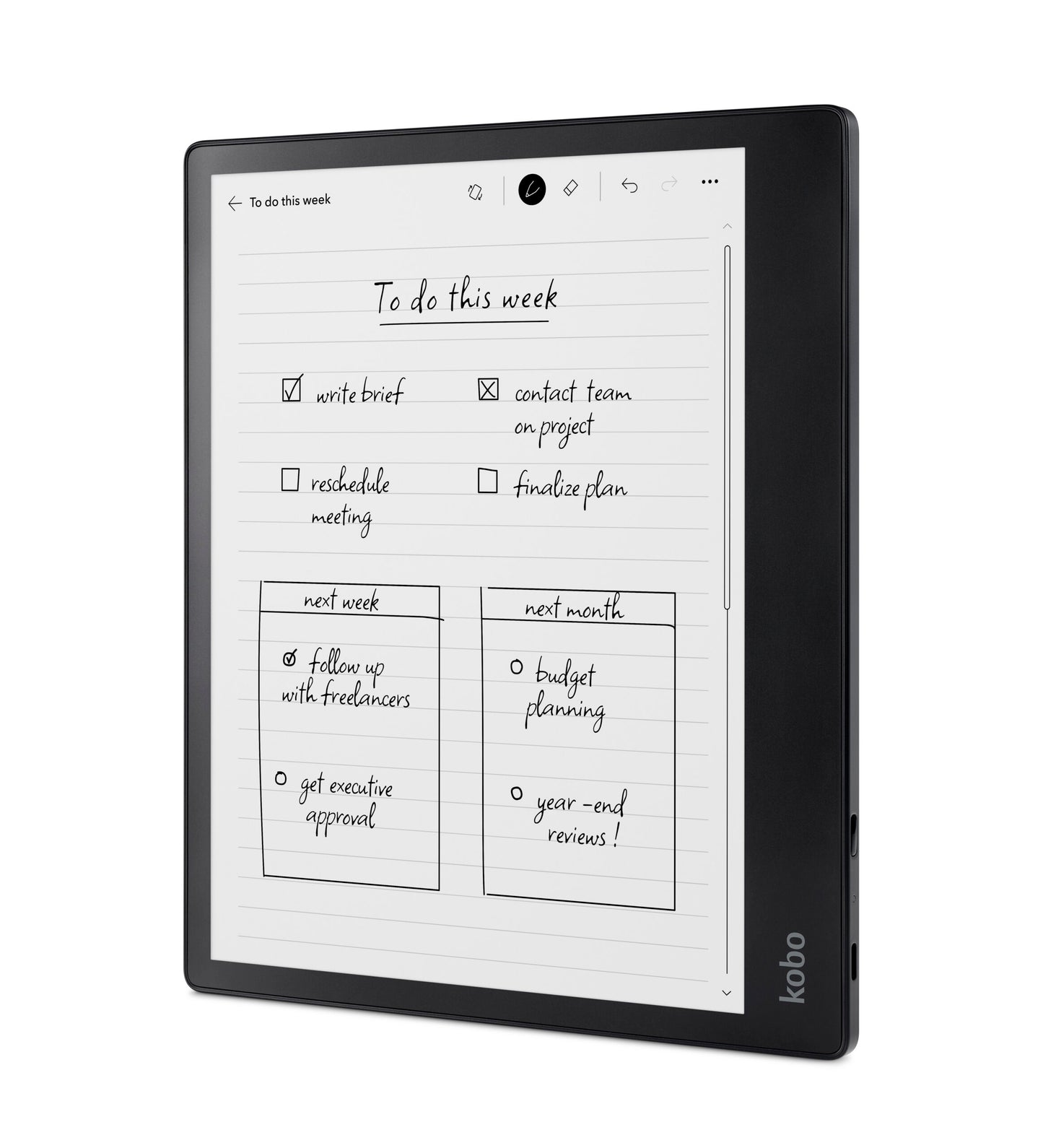 Kobo Elipsa 2E e-note with Kobo Pencil 2