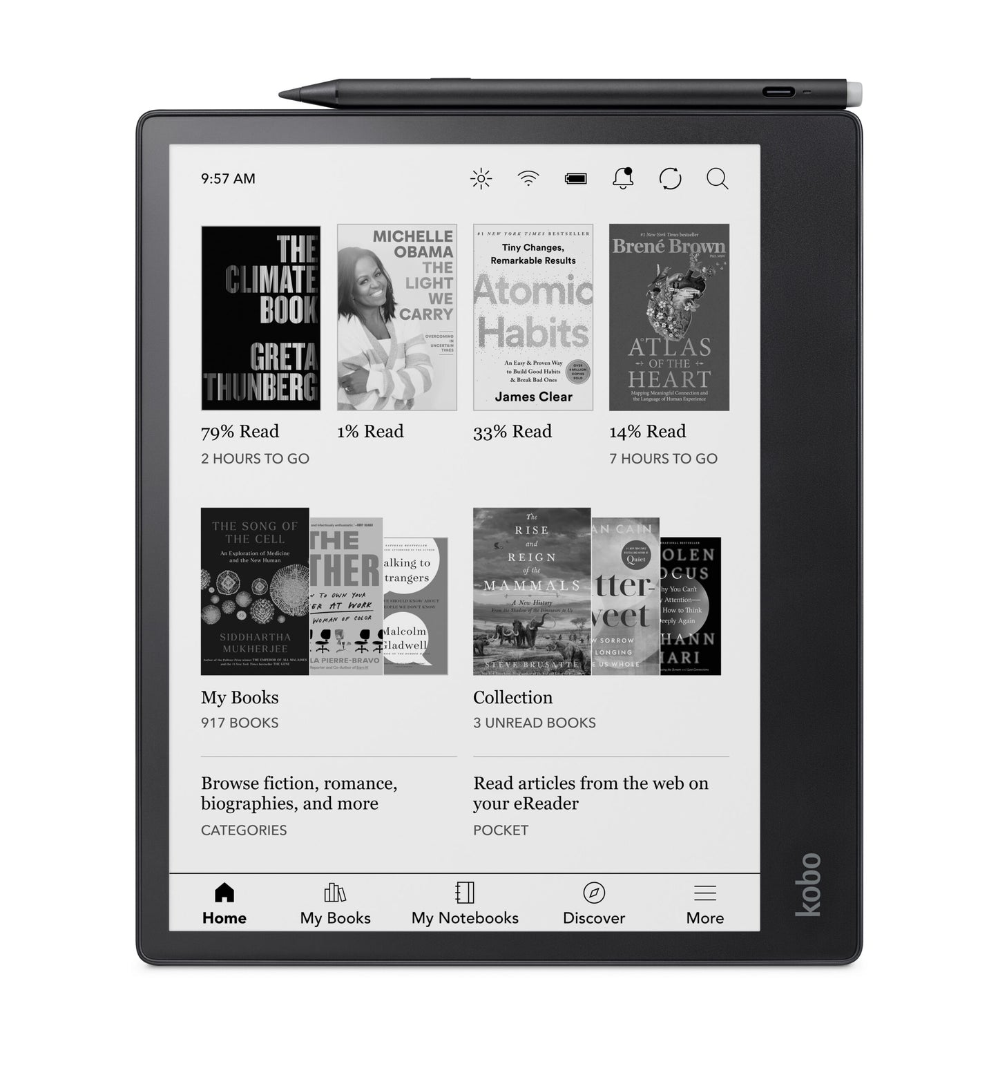 Kobo Elipsa 2E e-note with Kobo Pencil 2