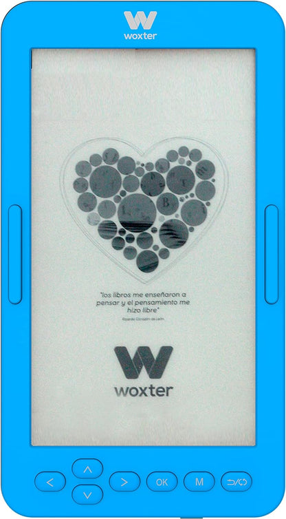 Woxter E-Book Scriba 195 S Blue Compact E-Book Reader, 4.7 inches, 960 x 540, Pearl White E-Ink Screen, EPUB, PDF, 4 GB, 2000+ Books, Blue