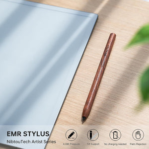 Wood EMR Stylus 4096 Pressure Sensitivity Palm Rejection Anti-Slip Texture Tablet Stylus