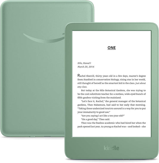 New Amazon Kindle (16 GB) – Lightest and most compact Kindle, with glare-free display, faster page turns, adjustable front light and long battery life