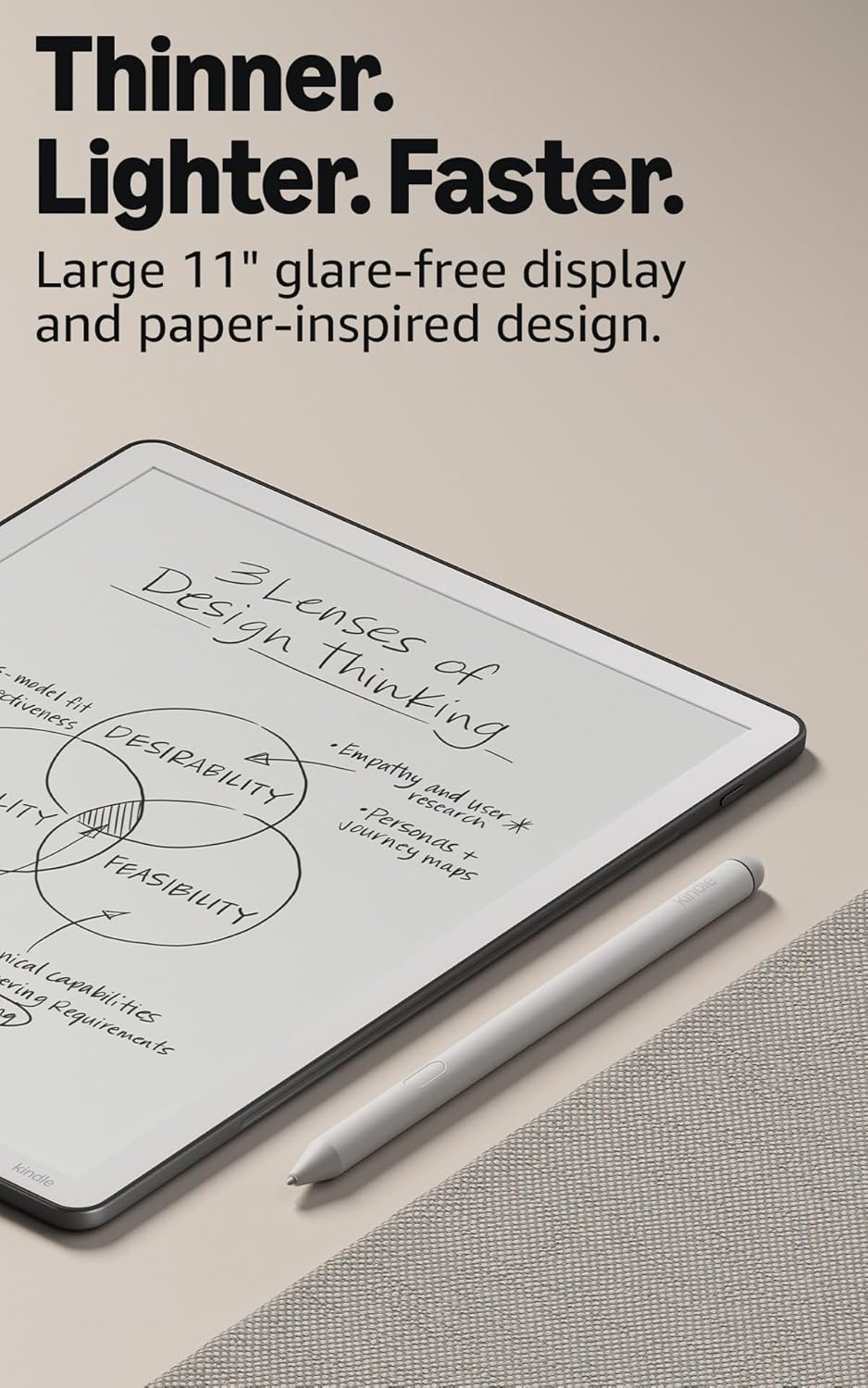 Amazon Kindle Scribe 32GB (newest model) — 11” paper-like display with front light
