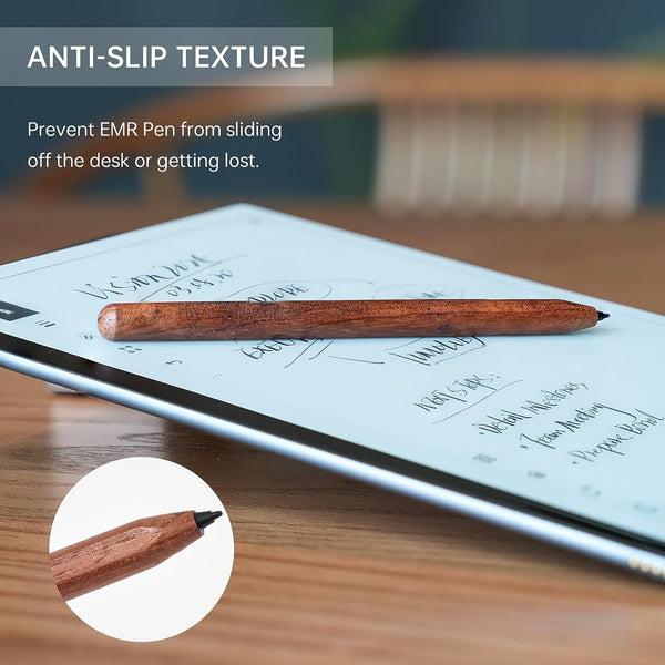 Wood EMR Stylus 4096 Pressure Sensitivity Palm Rejection Anti-Slip Texture Tablet Stylus