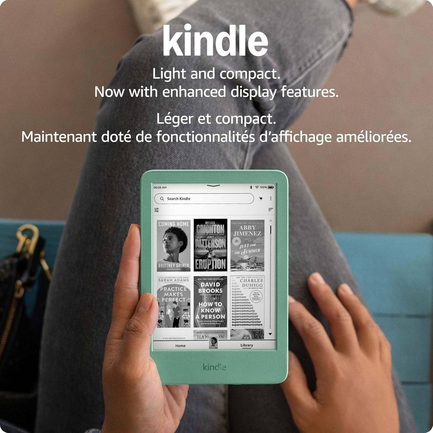 New Amazon Kindle (16 GB) – Lightest and most compact Kindle, with glare-free display, faster page turns, adjustable front light and long battery life