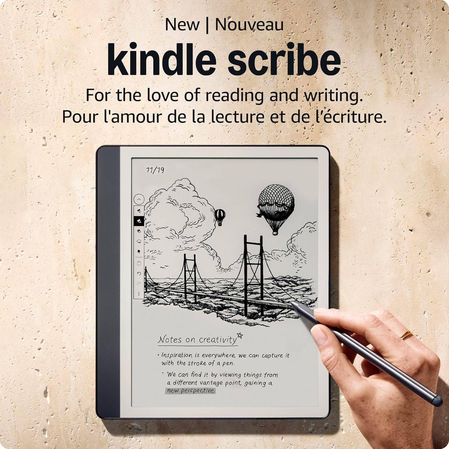 New Amazon Kindle Scribe 2024 - Redesigned display with uniform borders. Includes New Premium Pen